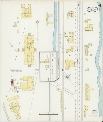 Sanborn Fire Insurance Map from Revere, Suffolk County, Massachusetts (1896), Sheet #0004 - Complete Map Set gallery image, historic Sanborn map, vintage wall art, Massachusetts Massachusetts