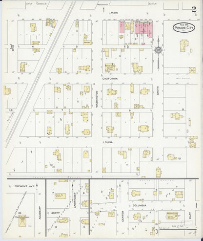 Sanborn Fire Insurance Map from Prairie City, Mcdonough County, Illinois (1912), Sheet #0002 - Complete Map Set gallery image, historic Sanborn map, vintage wall art, Illinois Illinois