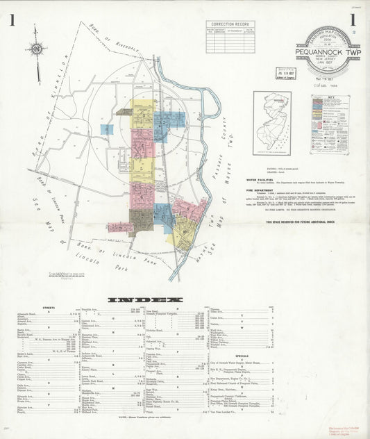 Sanborn Fire Insurance Map from Pequannock Twp, Morris County, New Jersey. (1937) – Historic Sanborn Fire Insurance Map Print