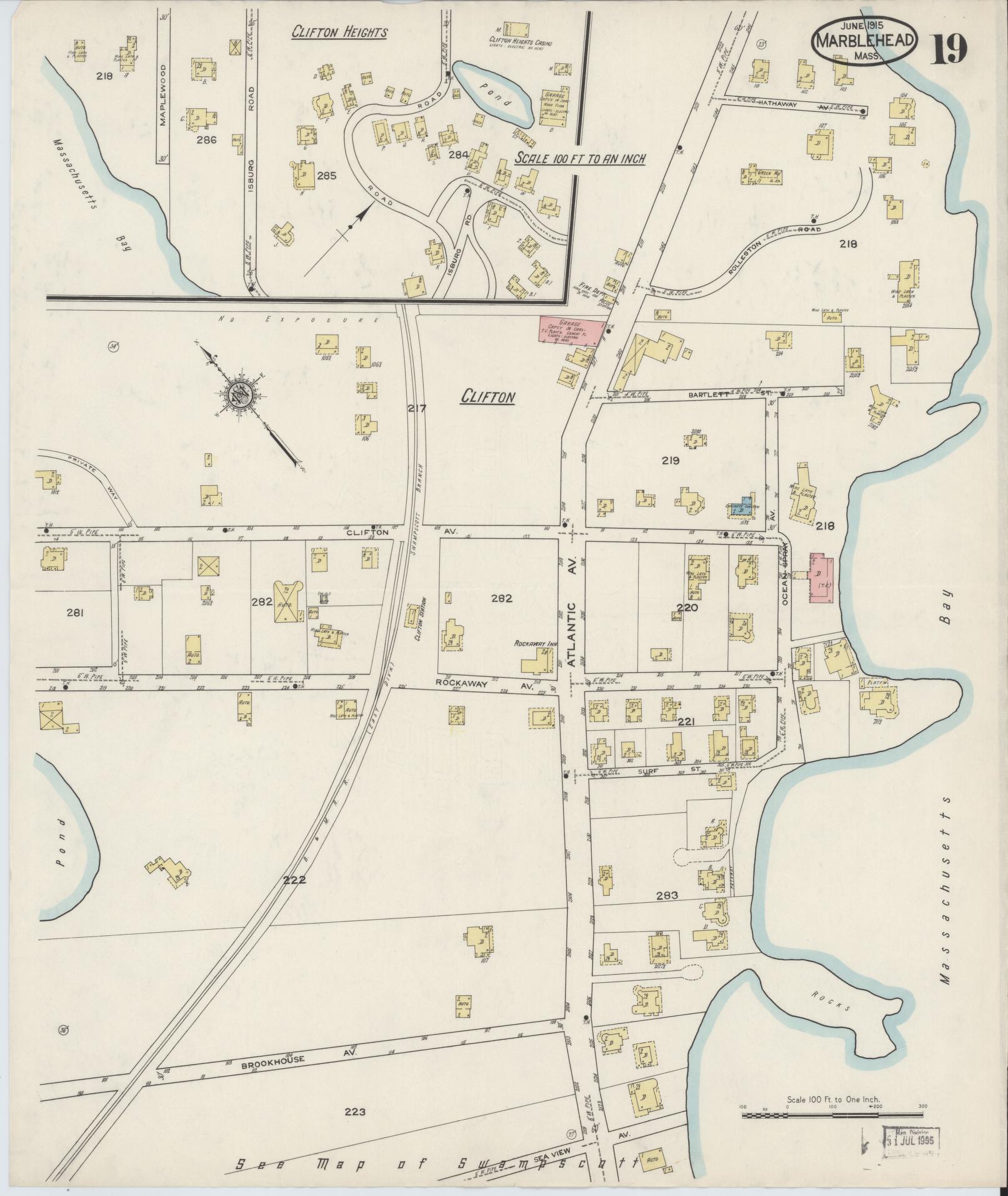 Sanborn Fire Insurance Map from Marblehead, Essex County, Massachusetts (1915), Sheet #0019 - Complete Map Set gallery image, historic Sanborn map, vintage wall art, Massachusetts Massachusetts