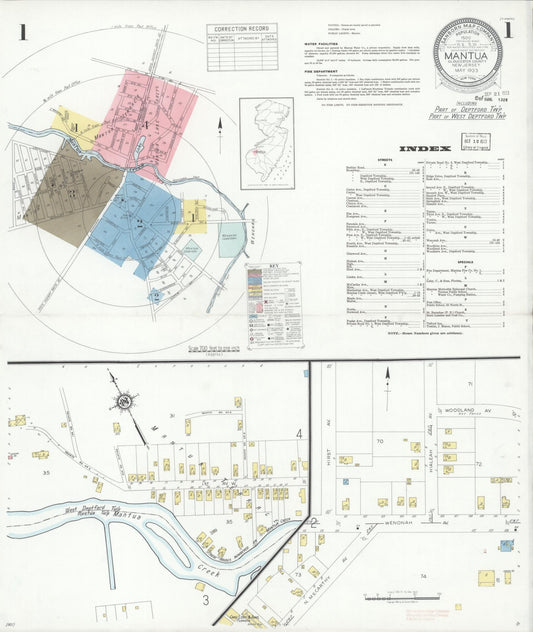 Sanborn Fire Insurance Map from Mantua, Gloucester County, New Jersey. (1933) – Historic Sanborn Fire Insurance Map Print