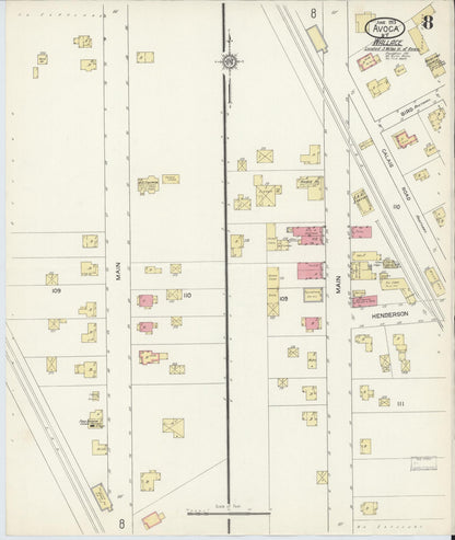 Sanborn Fire Insurance Map from Avoca, Steuben County, New York (1913), Sheet #0008 - Complete Map Set gallery image, historic Sanborn map, vintage wall art, New York New York