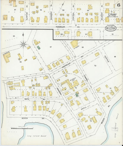 Sanborn Fire Insurance Map from Milford, New Haven County, Connecticut (1900), Sheet #0006 - Complete Map Set gallery image, historic Sanborn map, vintage wall art, Connecticut Connecticut