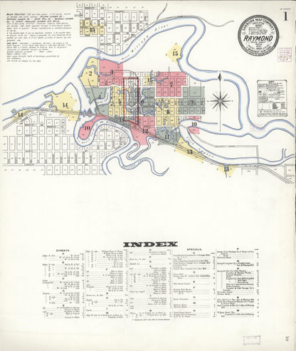 Sanborn Fire Insurance Map from Raymond, Pacific County, Washington (1909), Sheet #0001 - Complete Map Set gallery image, historic Sanborn map, vintage wall art, Washington Washington