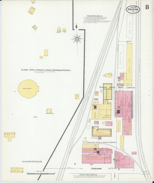 Sanborn Fire Insurance Map from Havana, Mason County, Illinois (1909), Sheet #0008 - Historic Sanborn Fire Insurance Map Print, vintage old map wall art, antique decor, genealogy gift, Illinois Illinois map