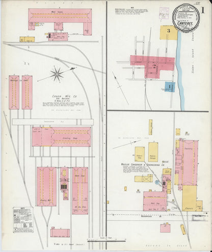 Sanborn Fire Insurance Map from Carteret, Middlesex County, New Jersey (1901), Sheet #0001 - Complete Map Set gallery image, historic Sanborn map, vintage wall art, New Jersey New Jersey