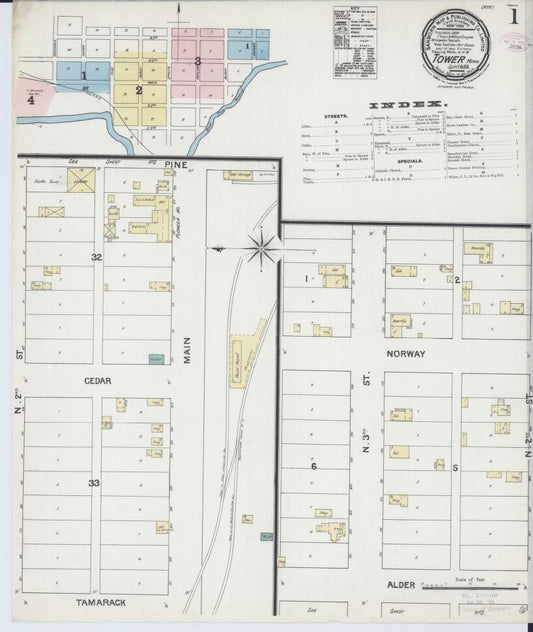 Sanborn Fire Insurance Map from Tower, Saint Louis County, Minnesota. (1888) – Map View