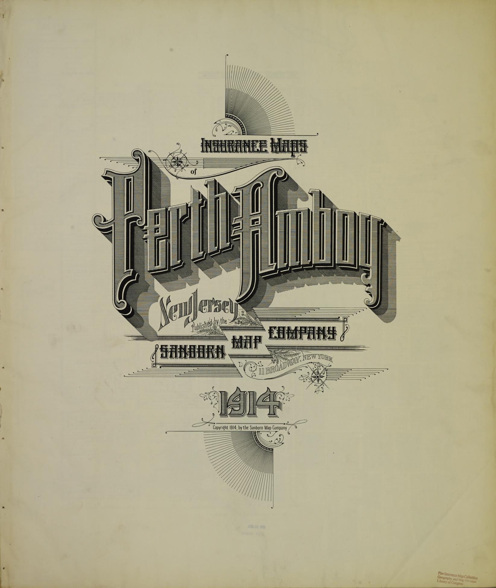 Sanborn Fire Insurance Map from Perth Amboy, Middlesex County, New Jersey. (1914) – Historic Sanborn Fire Insurance Map Print