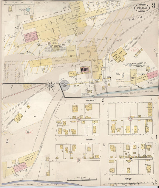 Sanborn Fire Insurance Map from Bucoda, Thurston County, Washington (1930), Sheet #0003 - Historic Sanborn Fire Insurance Map Print, vintage old map wall art, antique decor, genealogy gift, Washington Washington map