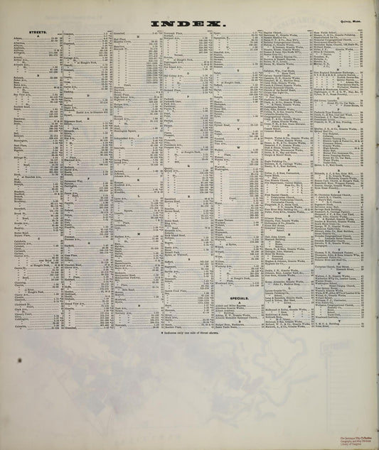 Sanborn Fire Insurance Map from Quincy, Norfolk County, Massachusetts. (1906) – Historic Sanborn Fire Insurance Map Print