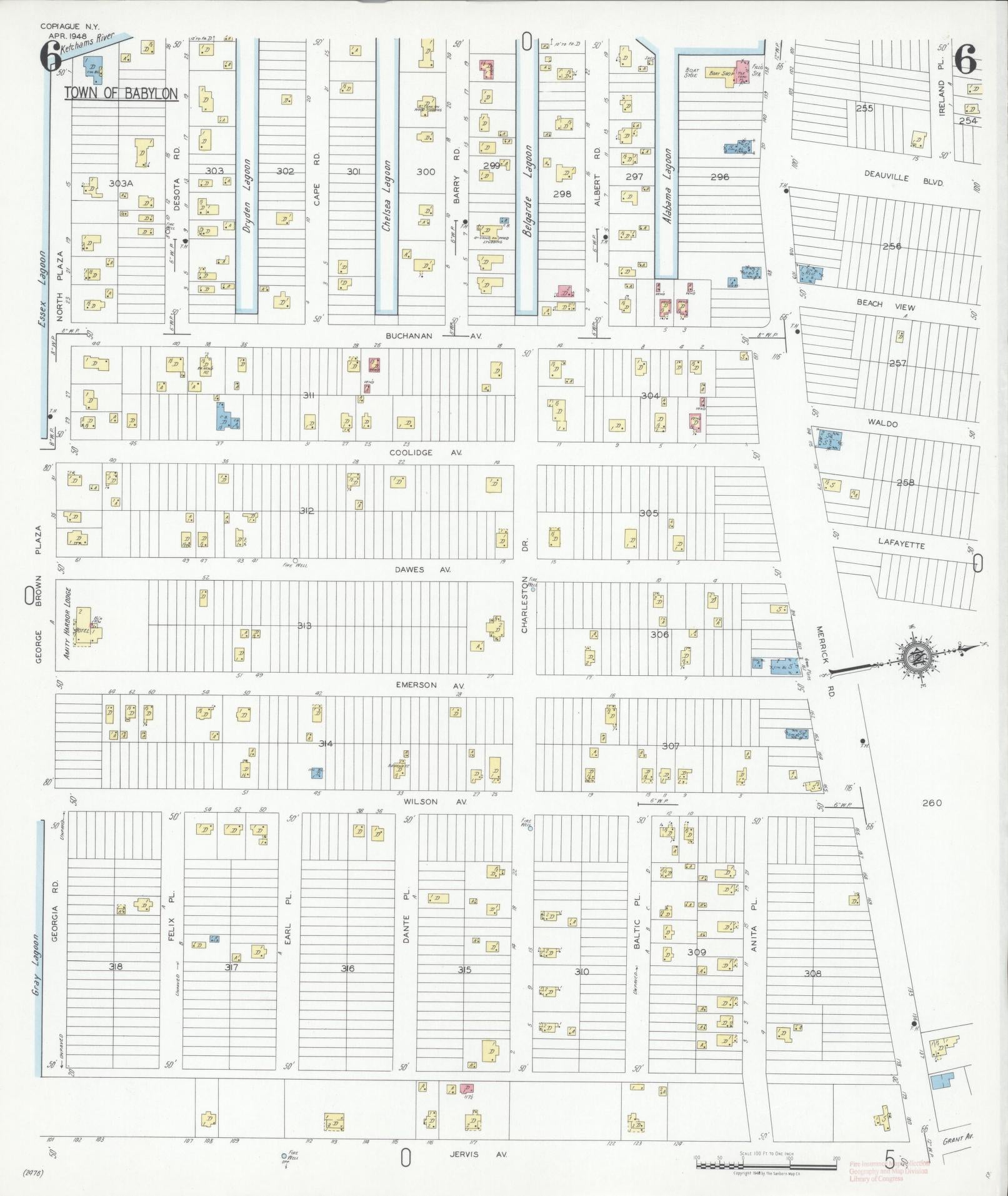 Sanborn Fire Insurance Map from Copiague, Suffolk County, New York ...
