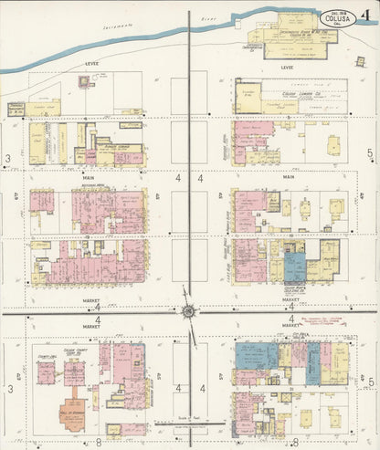 Sanborn Fire Insurance Map from Colusa, Colusa County, California (1918), Sheet #0004 - Historic Sanborn Fire Insurance Map Print, vintage old map wall art, antique decor, genealogy gift, California California map
