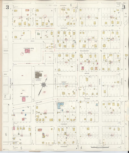 Sanborn Fire Insurance Map from Rotan, Fisher County, Texas (1940), Sheet #0003 - Complete Map Set gallery image, historic Sanborn map, vintage wall art, Texas Texas