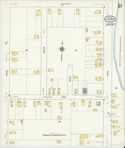 Sanborn Fire Insurance Map from Luzerne, Luzerne County, Pennsylvania (1911), Sheet #0018 - Complete Map Set gallery image, historic Sanborn map, vintage wall art, Pennsylvania Pennsylvania