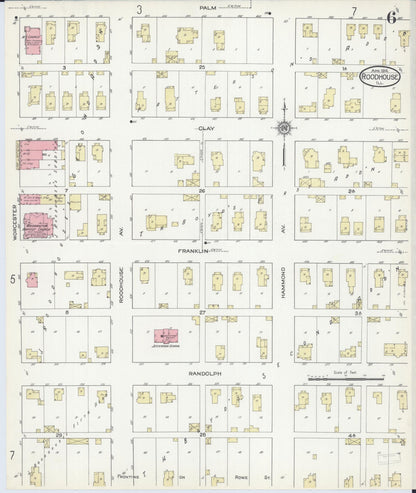 Sanborn Fire Insurance Map from Roodhouse, Greene County, Illinois (1914), Sheet #0006 - Complete Map Set gallery image, historic Sanborn map, vintage wall art, Illinois Illinois