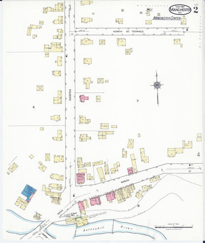 Sanborn Fire Insurance Map from Manchester, Bennington County, Vermont (1921), Sheet #0002 - Complete Map Set gallery image, historic Sanborn map, vintage wall art, Vermont Vermont