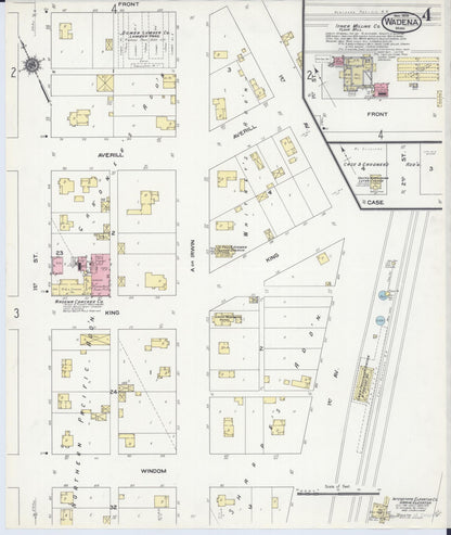 Sanborn Fire Insurance Map from Wadena, Wadena County, Minnesota (1909), Sheet #0004 - Historic Sanborn Fire Insurance Map Print, vintage old map wall art, antique decor, genealogy gift, Minnesota Minnesota map