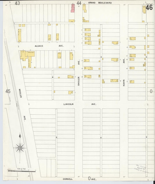 Sanborn Fire Insurance Map from Hamilton, Butler County, Ohio (1899), Sheet #0046 - Historic Sanborn Fire Insurance Map Print, vintage old map wall art, antique decor, genealogy gift, Ohio Ohio map