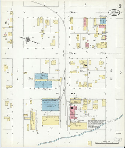 Sanborn Fire Insurance Map from Cullman, Cullman County, Alabama (1910), Sheet #0003 - Complete Map Set gallery image, historic Sanborn map, vintage wall art, Alabama Alabama