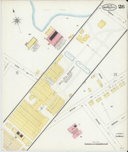 Sanborn Fire Insurance Map from New Rochelle, Westchester County, New York (1903), Sheet #0026 - Complete Map Set gallery image, historic Sanborn map, vintage wall art, New York New York