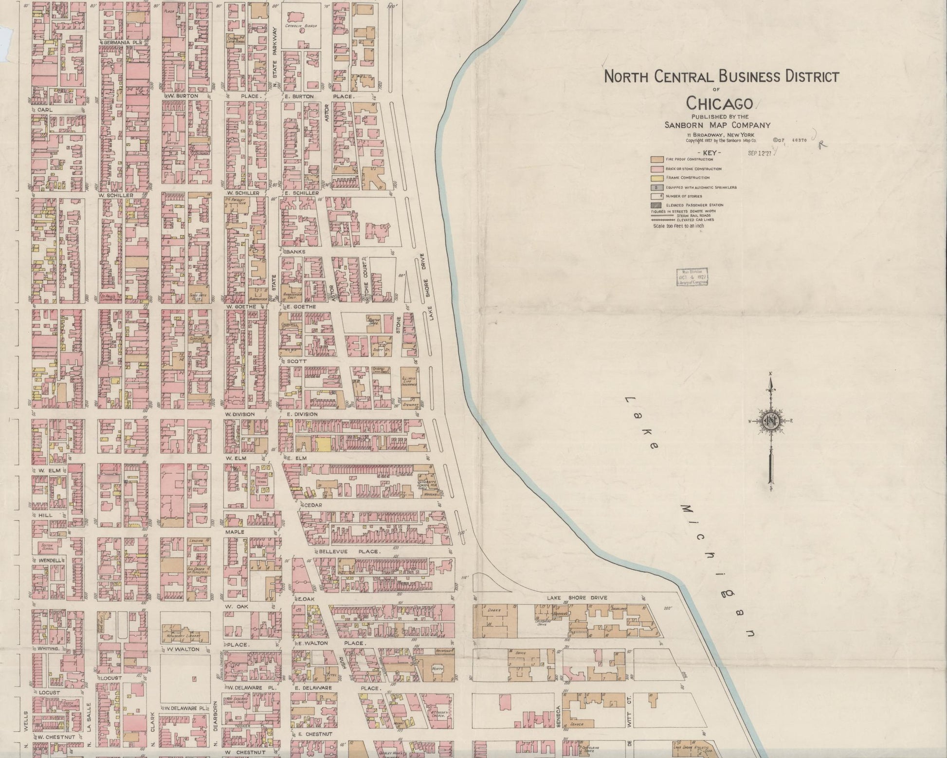 Sanborn Fire Insurance Map from Chicago, Cook County, Illinois. (1927), Sheet 1 – Historic Sanborn Fire Insurance Map Print