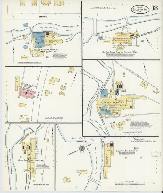Sanborn Fire Insurance Map from Ballston Spa, Saratoga County, New York (1911), Sheet #0018 - Historic Sanborn Fire Insurance Map Print, vintage old map wall art, antique decor, genealogy gift, New York New York map