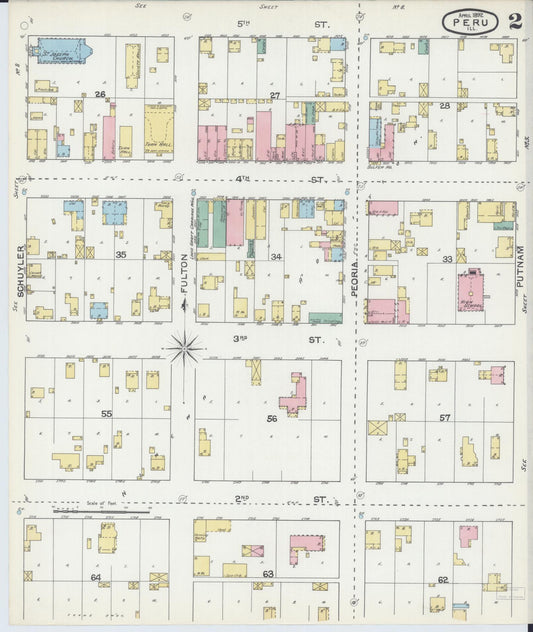 Sanborn Fire Insurance Map from Peru, La Salle County, Illinois (1892), Sheet #0002 - Historic Sanborn Fire Insurance Map Print, vintage old map wall art, antique decor, genealogy gift, Illinois Illinois map
