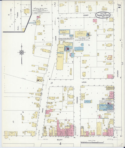 Sanborn Fire Insurance Map from Prairie du Chien, Crawford County, Wisconsin (1912), Sheet #0002 - Historic Sanborn Fire Insurance Map Print, vintage old map wall art, antique decor, genealogy gift, Wisconsin Wisconsin map