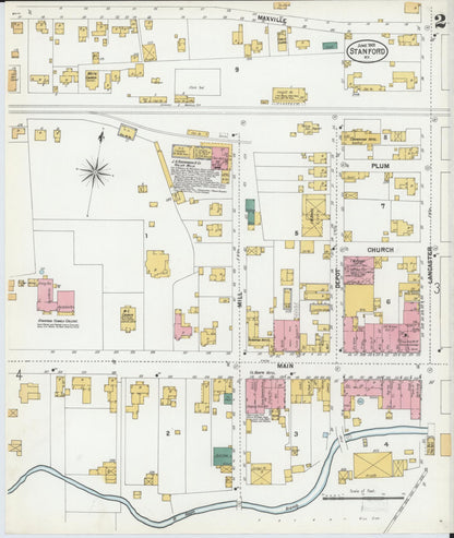 Sanborn Fire Insurance Map from Stanford, Lincoln County, Kentucky (1901), Sheet #0002 - Complete Map Set gallery image, historic Sanborn map, vintage wall art, Kentucky Kentucky