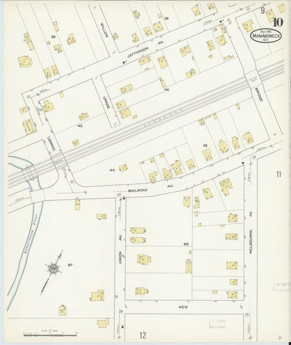 Sanborn Fire Insurance Map from Mamaroneck, Westchester County, New York (1912), Sheet #0009 - Complete Map Set gallery image, historic Sanborn map, vintage wall art, New York New York