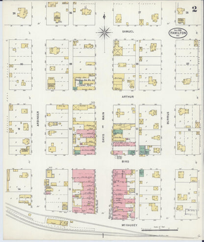 Sanborn Fire Insurance Map from Hamilton, Caldwell County, Missouri (1898), Sheet #0002 - Historic Sanborn Fire Insurance Map Print, vintage old map wall art, antique decor, genealogy gift, Missouri Missouri map