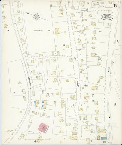 Sanborn Fire Insurance Map from Eureka, Juab County, Utah (1898), Sheet #0006 - Complete Map Set gallery image, historic Sanborn map, vintage wall art, Utah Utah