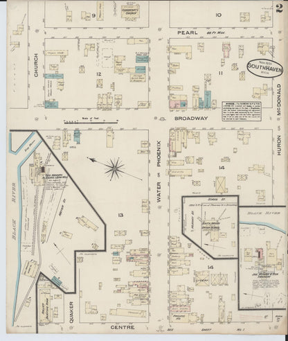Sanborn Fire Insurance Map from South Haven, Van Buren County, Michigan (1884), Sheet #0002 - Complete Map Set gallery image, historic Sanborn map, vintage wall art, Michigan Michigan