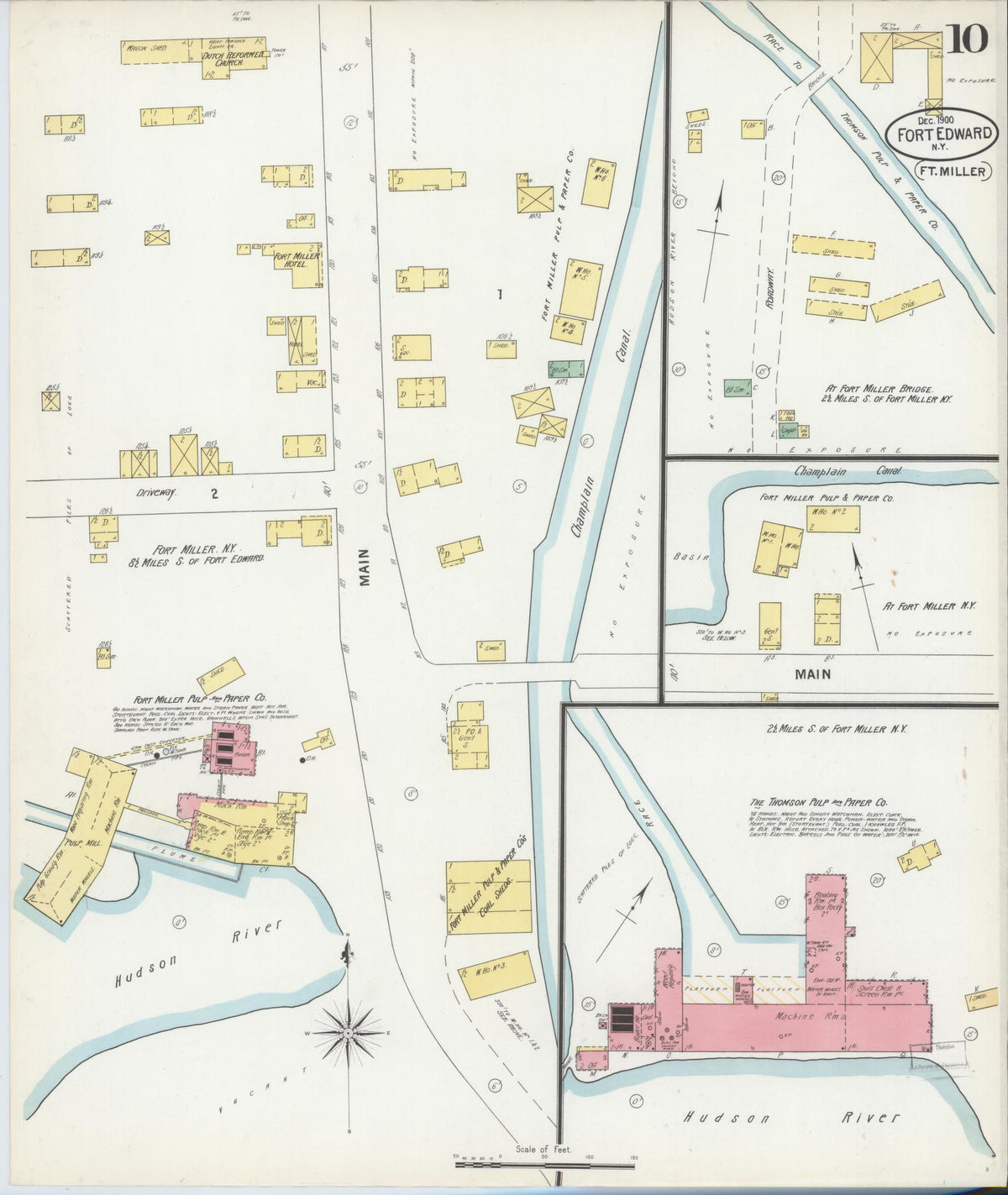 Sanborn Fire Insurance Map from Fort Edward, Washington County, New York (1900), Sheet #0010 - Complete Map Set gallery image, historic Sanborn map, vintage wall art, New York New York