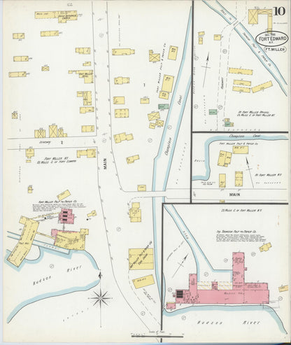 Sanborn Fire Insurance Map from Fort Edward, Washington County, New York (1900), Sheet #0010 - Complete Map Set gallery image, historic Sanborn map, vintage wall art, New York New York
