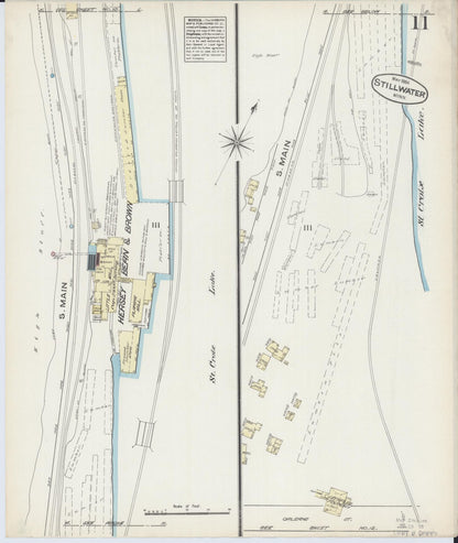Sanborn Fire Insurance Map from Stillwater, Washington County, Minnesota (1884), Sheet #0011 - Complete Map Set gallery image, historic Sanborn map, vintage wall art, Minnesota Minnesota