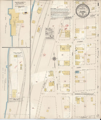 Sanborn Fire Insurance Map from Duvall, King County, Washington (1930), Sheet #0001 - Complete Map Set gallery image, historic Sanborn map, vintage wall art, Washington Washington