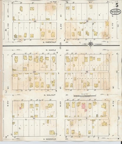 Sanborn Fire Insurance Map from Newkirk, Kay County, Oklahoma (1942), Sheet #0005 - Complete Map Set gallery image, historic Sanborn map, vintage wall art, Oklahoma Oklahoma