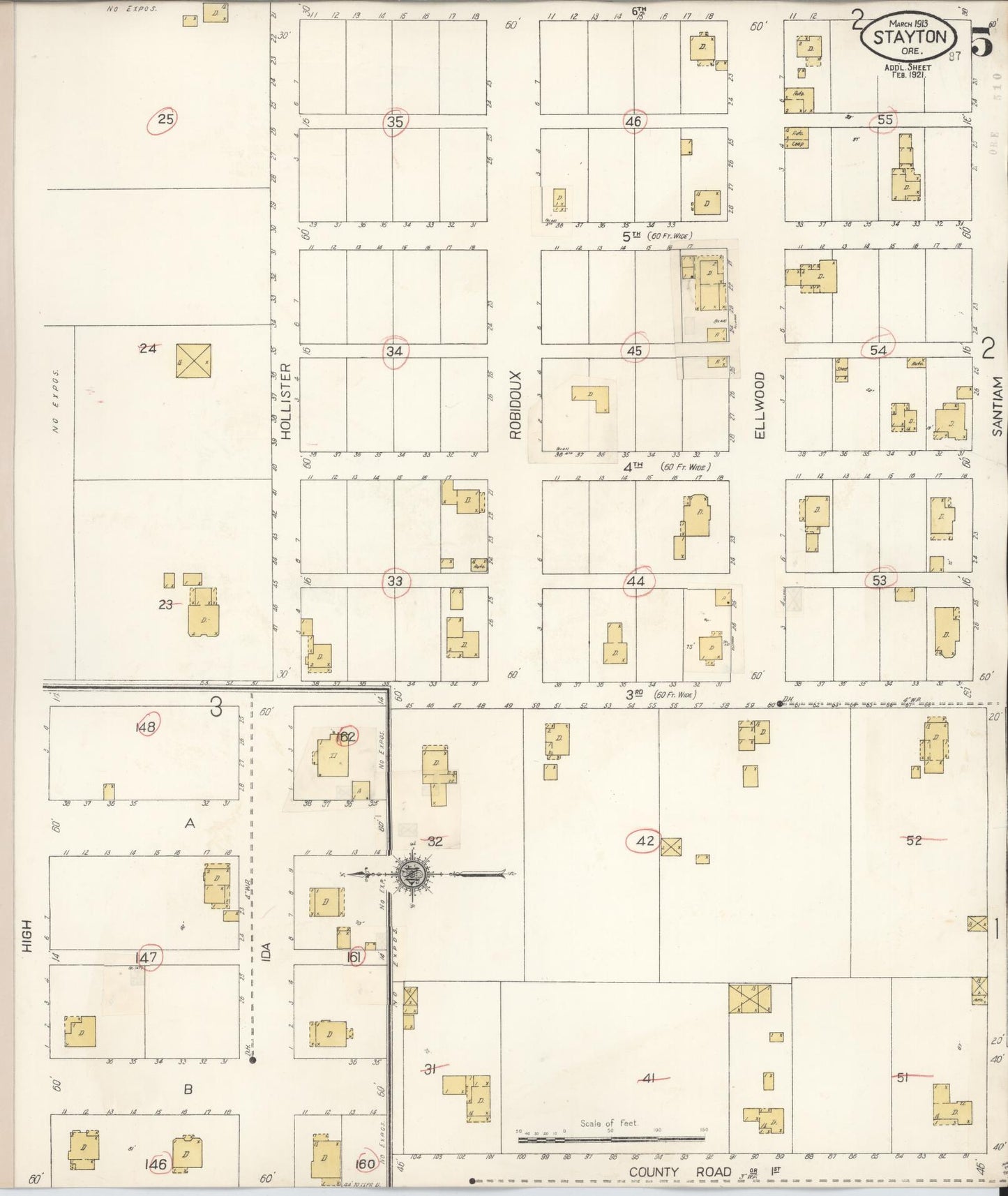 Sanborn Fire Insurance Map from Stayton, Marion County, Oregon (1931), Sheet #0005 - Complete Map Set gallery image, historic Sanborn map, vintage wall art, Oregon Oregon