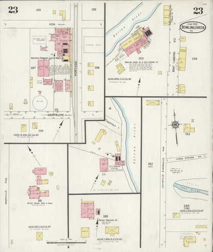 Sanborn Fire Insurance Map from Bowling Green, Warren County, Kentucky (1925), Sheet #0023 - Complete Map Set gallery image, historic Sanborn map, vintage wall art, Kentucky Kentucky
