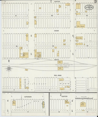 Sanborn Fire Insurance Map from Hibbing, Saint Louis County, Minnesota (1897), Sheet #0003 - Complete Map Set gallery image, historic Sanborn map, vintage wall art, Minnesota Minnesota
