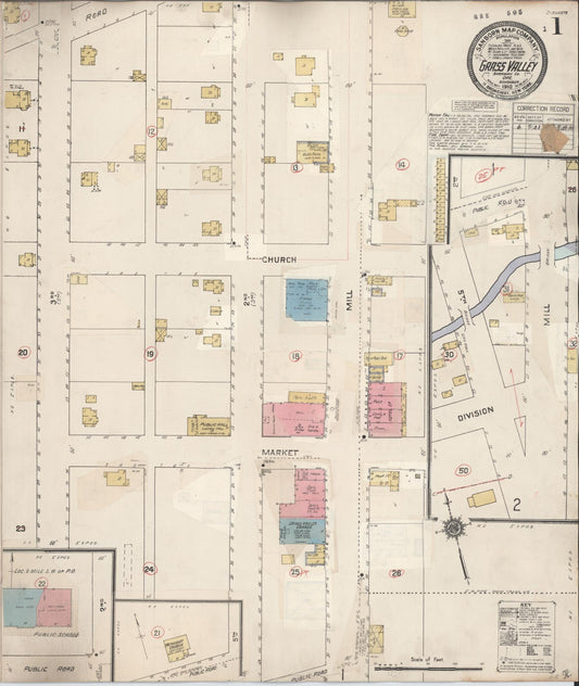 Sanborn Fire Insurance Map from Grass Valley, Sherman County, Oregon (1931), Sheet #0001 - Complete Map Set gallery image, historic Sanborn map, vintage wall art, Oregon Oregon