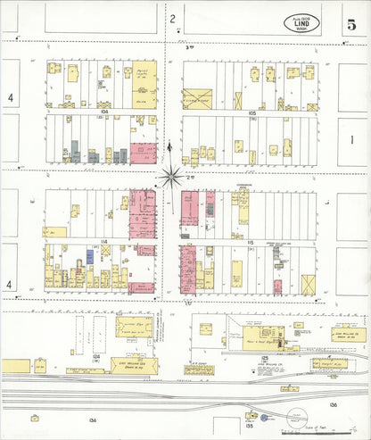 Sanborn Fire Insurance Map from Lind, Adams County, Washington (1909), Sheet #0005 - Complete Map Set gallery image, historic Sanborn map, vintage wall art, Washington Washington