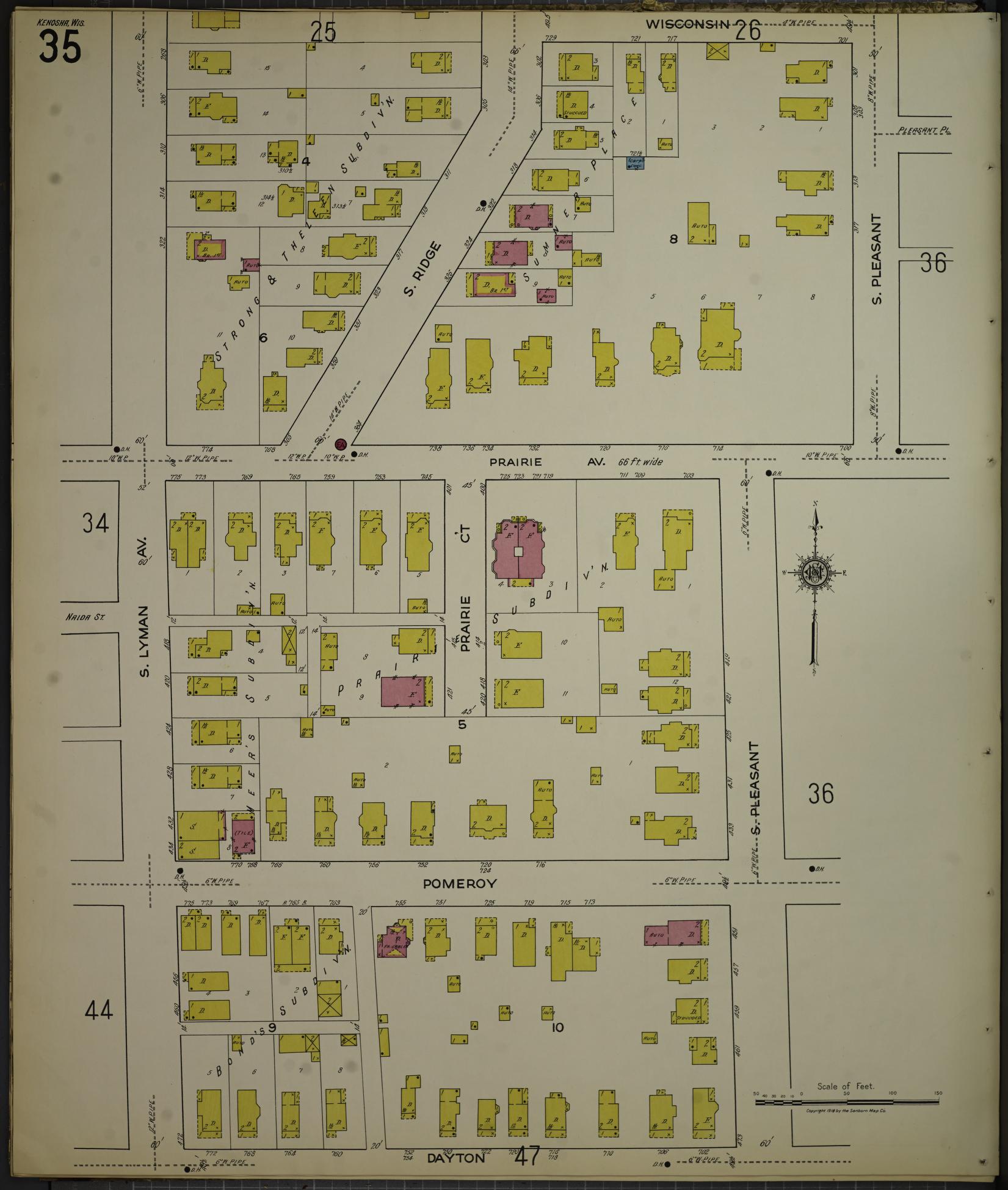 Sanborn Fire Insurance Map from Kenosha, Kenosha County, Wisconsin. (1918), Sheet 39