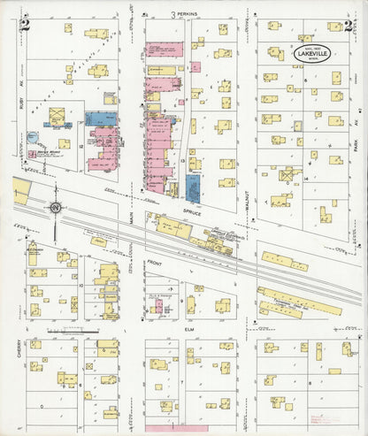 Sanborn Fire Insurance Map from Lakeville, Dakota County, Minnesota (1930), Sheet #0002 - Complete Map Set gallery image, historic Sanborn map, vintage wall art, Minnesota Minnesota