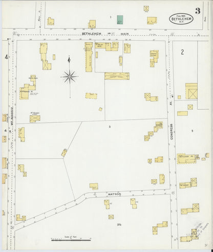 Sanborn Fire Insurance Map from Bethlehem, Grafton County, New Hampshire (1905), Sheet #0003 - Complete Map Set gallery image, historic Sanborn map, vintage wall art, New Hampshire New Hampshire