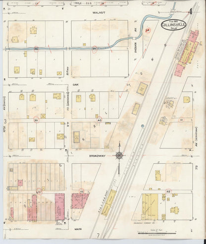 Sanborn Fire Insurance Map from Collinsville, Tulsa County, Oklahoma (1936), Sheet #0004 - Complete Map Set gallery image, historic Sanborn map, vintage wall art, Oklahoma Oklahoma