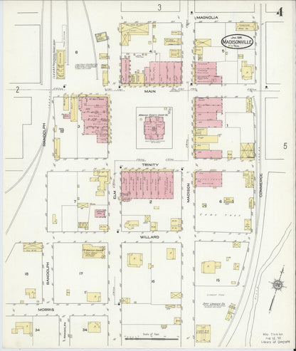 Sanborn Fire Insurance Map from Madisonville, Madison County, Texas (1914), Sheet #0004 - Complete Map Set gallery image, historic Sanborn map, vintage wall art, Texas Texas