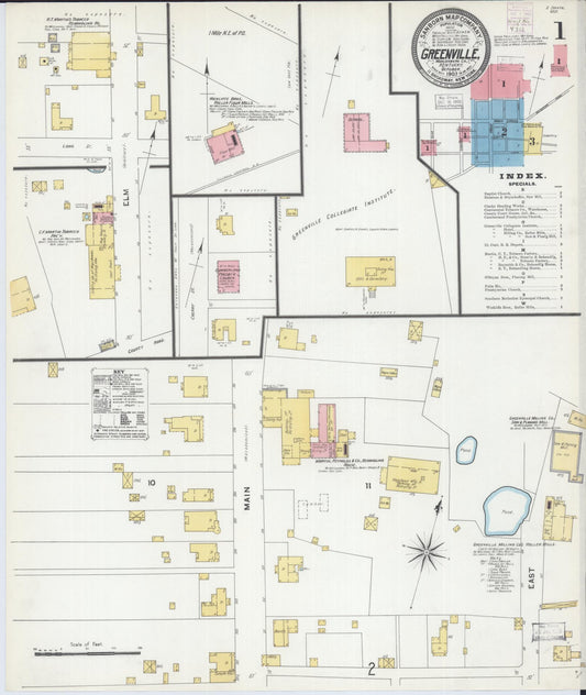 Sanborn Fire Insurance Map from Greenville, Muhlenberg County, Kentucky. (1903) – Historic Sanborn Fire Insurance Map Print