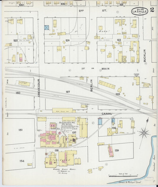 Sanborn Fire Insurance Map from La Salle, La Salle County, Illinois (1892), Sheet #0002 - Historic Sanborn Fire Insurance Map Print, vintage old map wall art, antique decor, genealogy gift, Illinois Illinois map